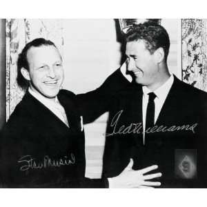  Ted Williams Stan Musial Dual Autographed Black and White 