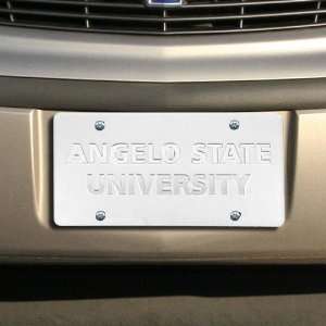  NCAA Angelo State Rams Satin License Plate Sports 