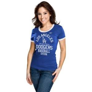  Los Angeles Dodgers Womens Nike Royal Cooperstown Ringer 
