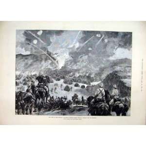  War Soudan 1884 Cavalry Burning Osman Digna Village