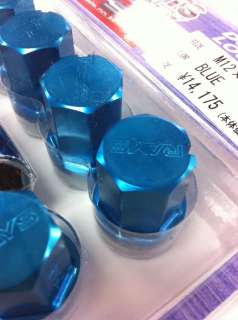 RAYS VOLK RACING ALUMINUM LUG NUTS BLUE 12x1.25 NISSAN & SUBARU WHEEL 
