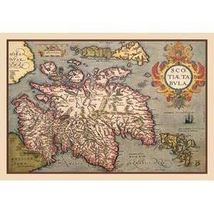  Vintage Art Map of Scotland   09052 9