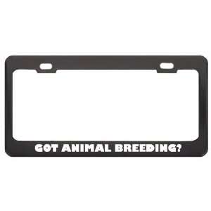Got Animal Breeding? Hobby Hobbies Black Metal License Plate Frame 