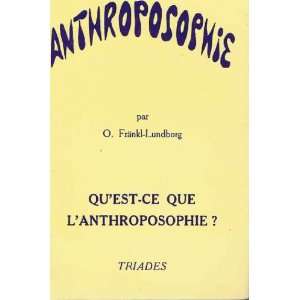  quest ce que lanthroposophie ? frankl lundborg Books