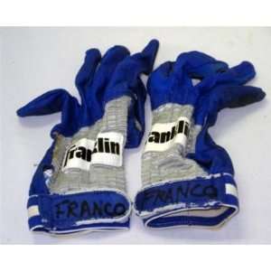   Franco Game Used Gu Blue Franklin Batting Gloves
