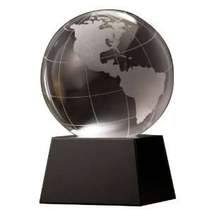  Crystal Globe Corporate Award with Base 2 Tall Office 