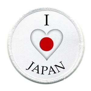  I HEART JAPAN Earthquake Tsunami Survivors Flag 4 inch Sew 