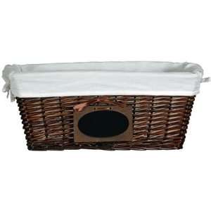  Lilly Anna Long Utility Basket with Chalkboard (Brown) (9 