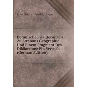    Ein Versuch (German Edition) Ernst Heinrich Friedrich Meyer Books