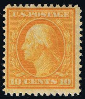 US stamp#338 10c Yellow Washington 1908 09 MNH/OG $160  