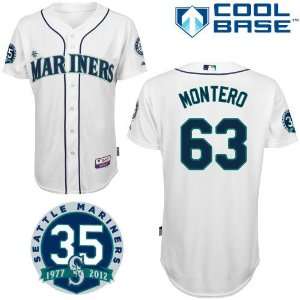   2012 Jesus Montero Home Cool Base Jersey w/Mariners 35th Anniversary