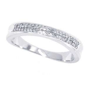   13ct TW Diamond Wedding Anniversary Band Pave Set in10KT White Gold 8