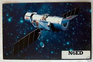 SPACEBORN X RAY VISION SPACE QSL CARD FRESNO CA USA  