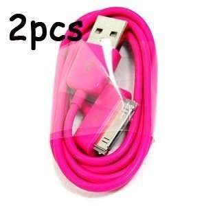  Goldstar® 2 Pack Hot Pink Color USB Sync Data Cable for 