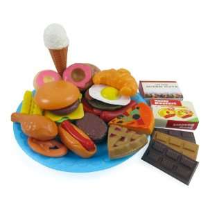   Food Cooking Set for Kids   30 pieces (Burgers, Donuts, Ice Cream
