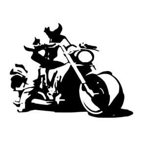 MOTORCYCLE GRAPHIC, Black 5 Vinyl STICKER/DECAL for Cars,Boats,Trucks 