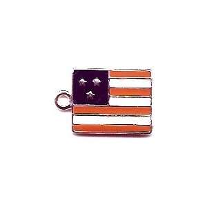 BUY 1 GET 1 OF SAME ITEM FREE/Jewelry/Charms Silver & Enamel   Flag 