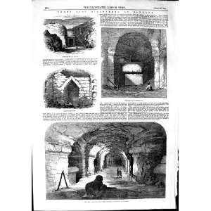    1853 TOMBS SAKKARA CHAMBER SARCOPHAGUS ARCHAEOLOGY