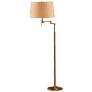  Antique Brass Kupfer Swing Arm Holtkoetter Floor Lamp 