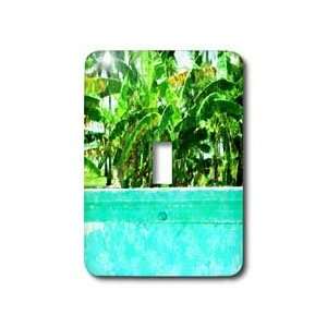  Florene Impressionism   Pool n Palm   Light Switch Covers 