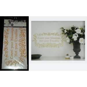 Hip in a Hurry Peel n Stick Gold Wall Words & Graphics   Count Your 