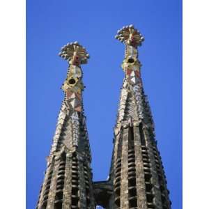  Spires of the Sagrada Familia, the Gaudi Cathedral, in 
