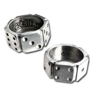 Six sided Dice ring where all opposite faces add up to Lucky 7 Use it 