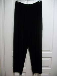 ALFRED DUNNER Womens TRAVEL ELASTIC Waist Pants Size MEDIUM, BLACK 