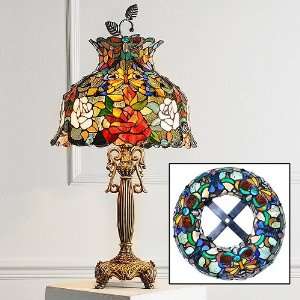  Tiffany Style Butterfly Rose Table Lamp
