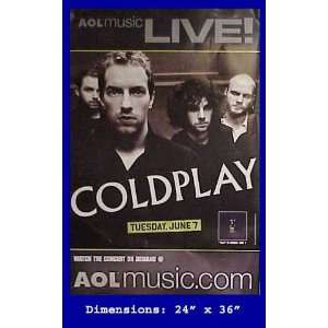  COLDPLAY AOL LIVE & INTIMATE 24x 36 Poster Everything 