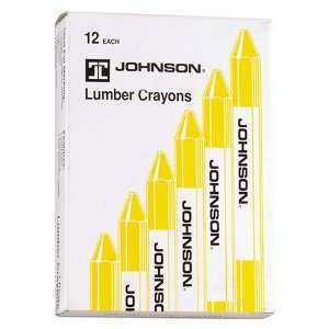  Johnson Level & Tool Lumber Crayons, Yellow, 12 Pack #3512 
