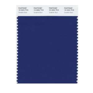  Pantone 19 3953 TCX Smart Color Swatch Card, Sodalite Blue 