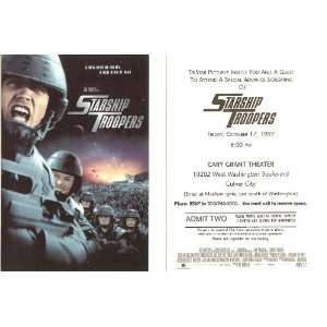 Starship Troopers 1997 Special Advance Screening Pass for 2