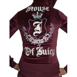  New Juicy Couture Tracksuits House of Juicy Burgundy Sz 