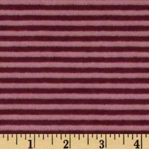  64 Wide Poly/Cotton Velour Stripes Dusty Pink Fabric By 