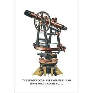 Berger Complete Engineers and Surveyors Transit No. 1C   Paper Poster 