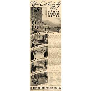 1936 Ad Canadian Pacific Hotel Dining Room Banff Park   Original Print 