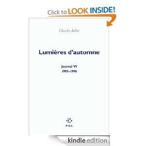 Lumières dautomne (1993 1996) (FICTION) (French Edition) Charles 