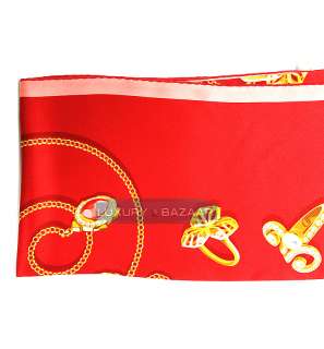 Cartier Jewelry Scarf in Shades of Red and Peach  