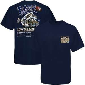   Navy Blue 2010 Football Schedule Tailgate T shirt