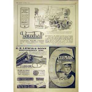  Vauxhall Advert Officers Motor Lewis Advert Clemak 1917 