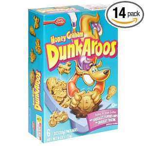 Dunkaroos Honey Graham with Chocolate Frosting, 6 Count Boxes (Pack of 