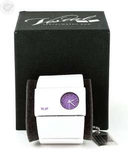 NEW $130 VESTAL WATCH RSW004   ROSEWOOD PURPLE WHITE  