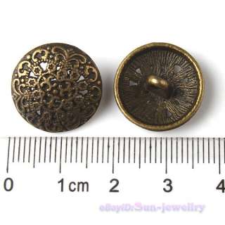   Antique Bronze Flower Button Fit Sew on Coat/clothes/pants 17mm 160480