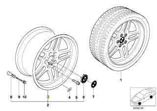 BMW Series 5 E34 M Parallel Alloy Wheel Tyre 2229730  