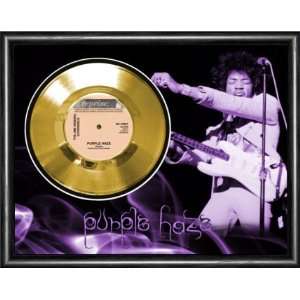  Jimi Hendrix Purple Haze Framed Gold Record A3 Musical 