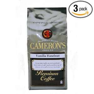 Camerons Vanilla Hazelnut Ground Coffee, 12 Ounce Bags (Pack of 3 