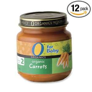 Organics for Baby Organic Carrots, Stage 2, 4 Ounce Jars (Pack of 12 