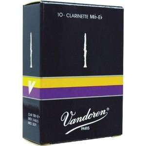  Vandoren Eb Clarinet Reeds #3, Box of 10 Musical 