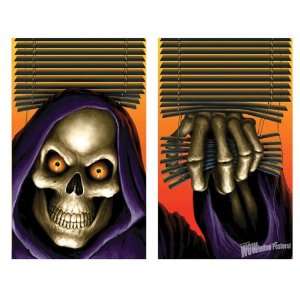  Grim Reaper Double Window Halloween Sticker Toys & Games